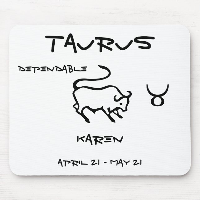 Taurus Personalized Mouse Pad (Front)