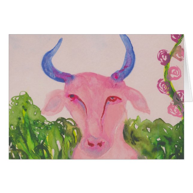 Taurus Pink Zodiac Symbol Blank (Front Horizontal)
