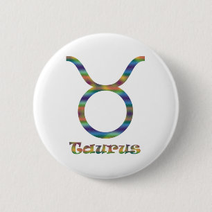 Taurus Psychedelic 2 Inch Round Button