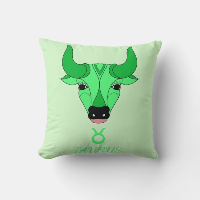 Taurus Reversible Throw Pillow (Front)