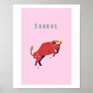 Taurus rose, zodiaque, impression signe du zodiaqu