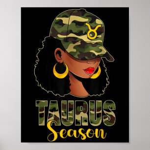 Taurus Season African American Black Woman Cap Zod Poster