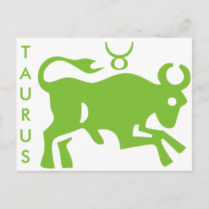 Taurus Sign Astrology Zodiac Symbol Postcard