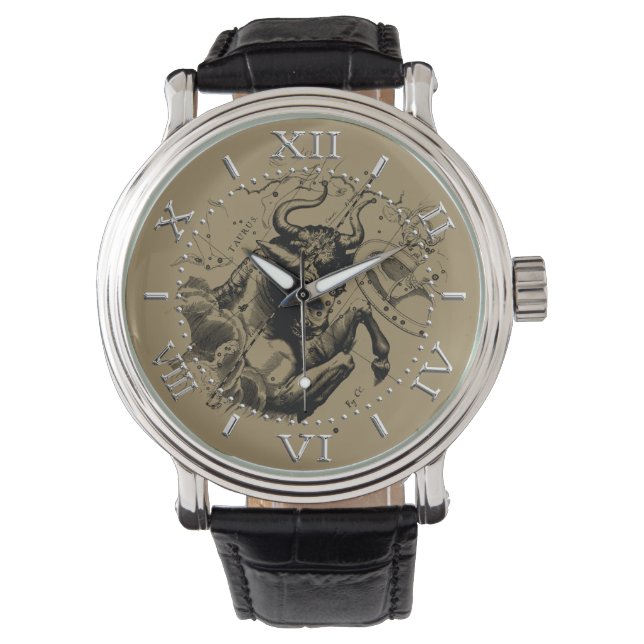 Taurus Sign Constellation Hevelius circa 1690 Dial Watch (Front)