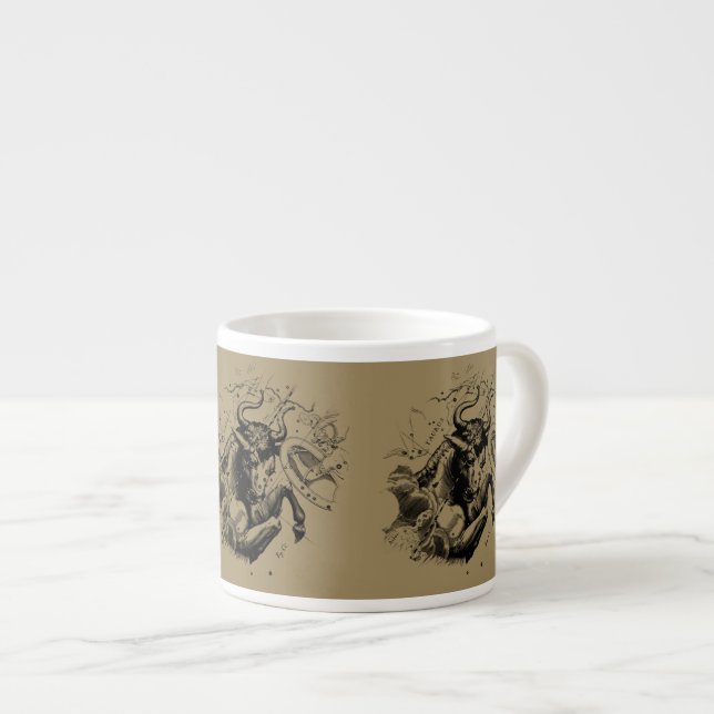 Taurus Sign Constellation Hevelius circa 1690 Espresso Cup (Front Right)