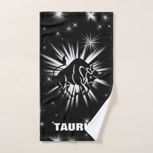 Taurus sign hand towel
