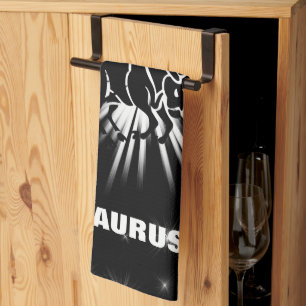 Taurus sign kitchen towel