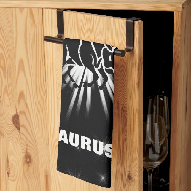 Taurus sign kitchen towel (Thirds Fold)