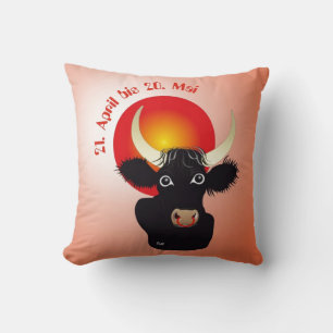 Taurus - sign throw pillow