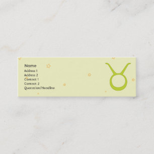 Taurus - Skinny Mini Business Card