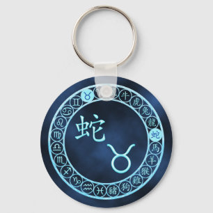 Taurus/Snake Keychain
