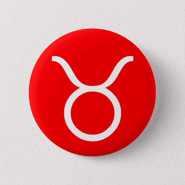 Taurus Symbol 2 Inch Round Button (Front)
