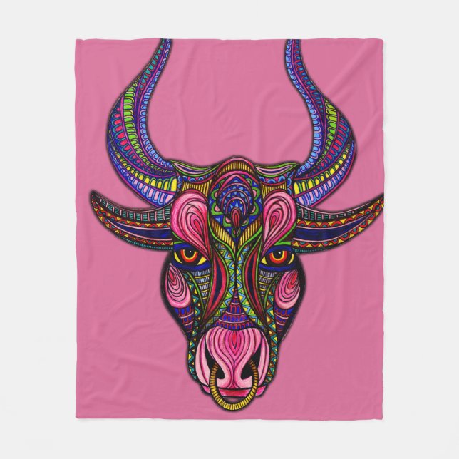 Taurus Symbol Fleece Blanket (Front)