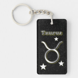 Taurus symbol keychain