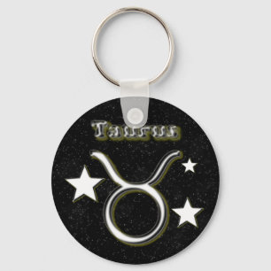 Taurus symbol keychain