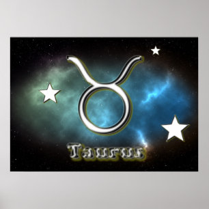 Taurus symbol poster
