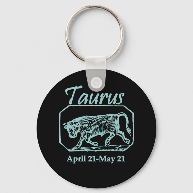 Taurus Teal Keychain (Front)
