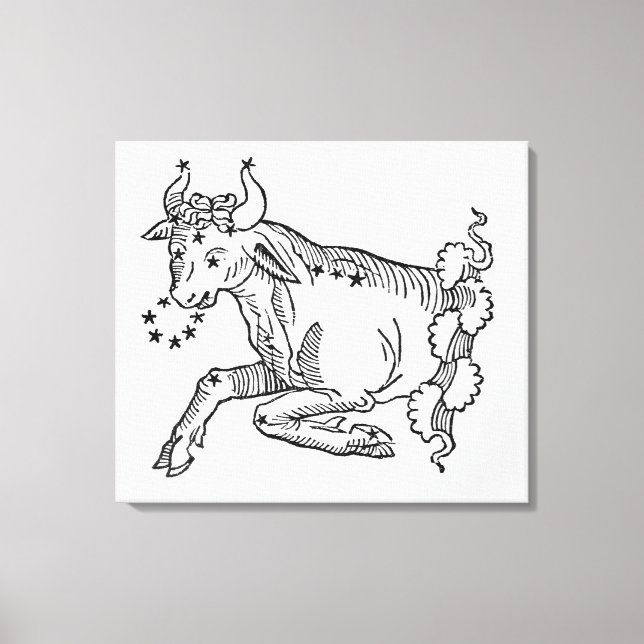 Taurus (the Bull) an illustration from the 'Poetic Canvas Print (Front)