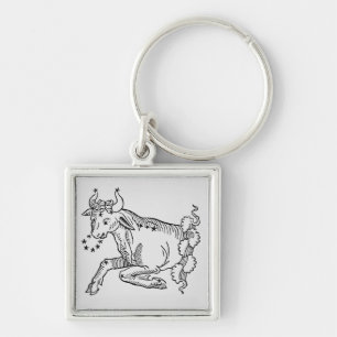 Taurus (the Bull) an illustration from the 'Poetic Keychain