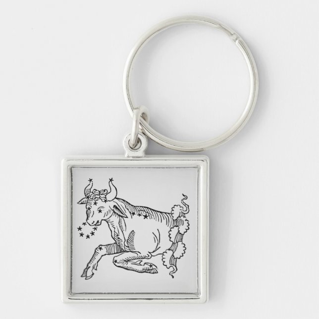 Taurus (the Bull) an illustration from the 'Poetic Keychain (Front)