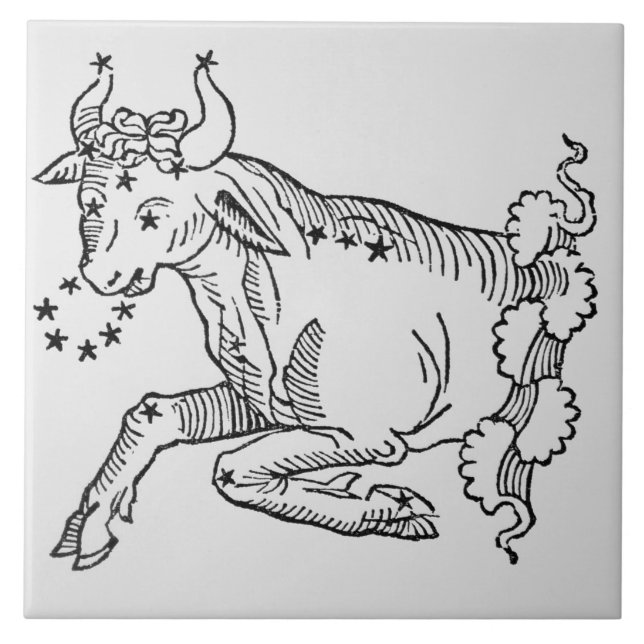 Taurus (the Bull) an illustration from the 'Poetic Tile (Front)