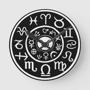 Taurus the Bull Celestial Zodiac Round Clock
