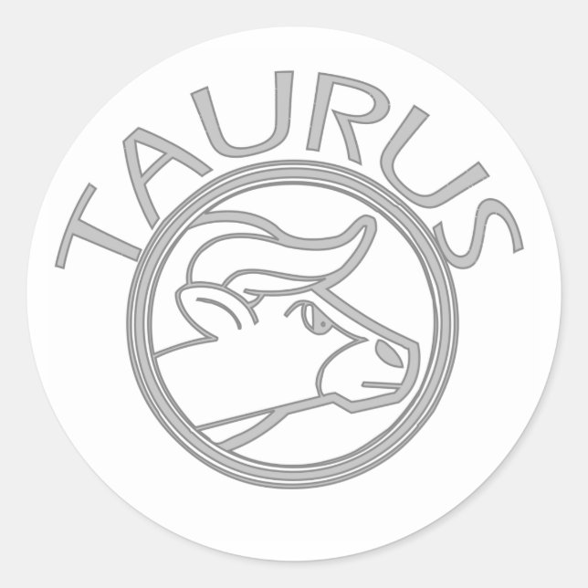 Taurus the Bull Classic Round Sticker (Front)