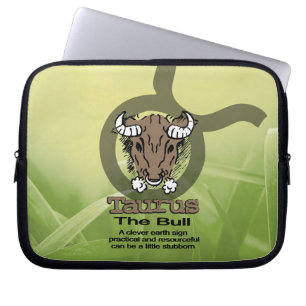 Taurus the Bull earth sign green earth sign Laptop Sleeve
