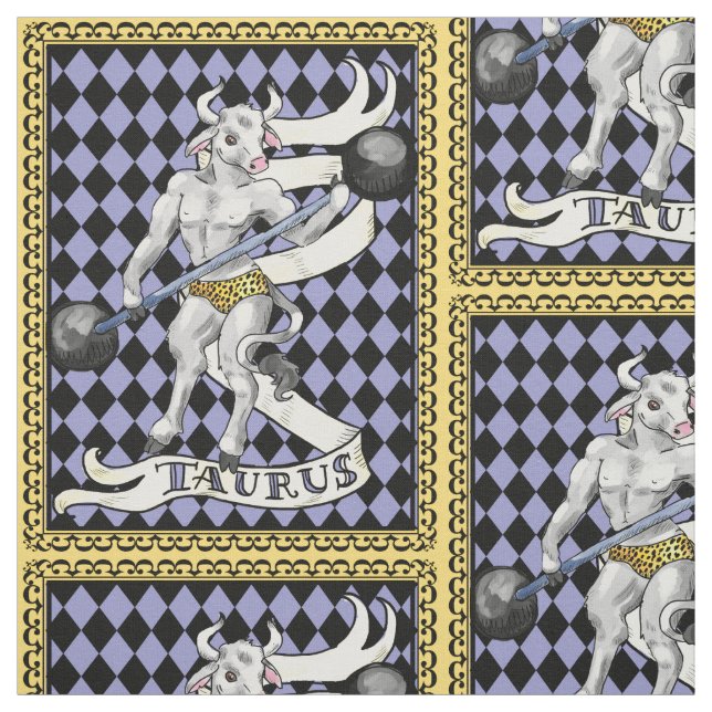 Taurus the bull minotaur strongman fabric (Swatch)