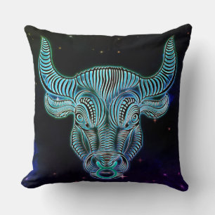 taurus the bull zodiac pillow