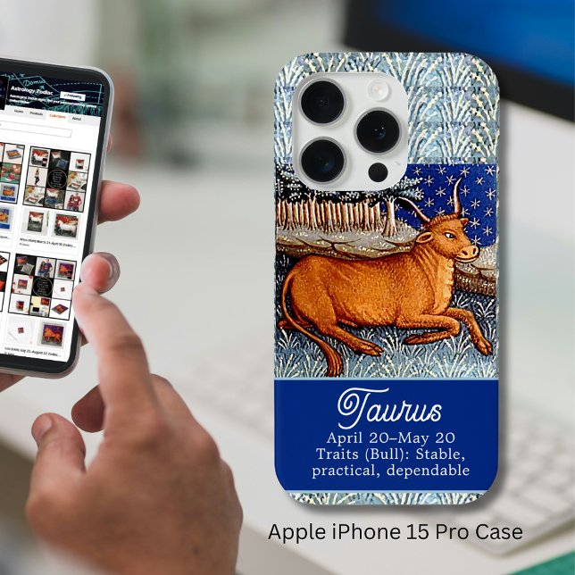 Taurus the Bull Zodiac Sign Birthday Party Case-Mate iPhone Case (Apple iPhone 15 Pro Case)