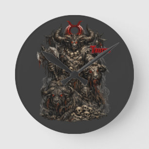 Taurus — The Infernal Warlord Round Clock