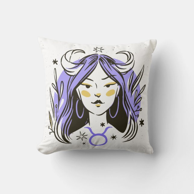 Taurus Throw Pillow (Front)