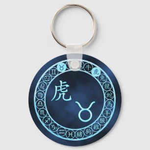 Taurus/Tiger Keychain