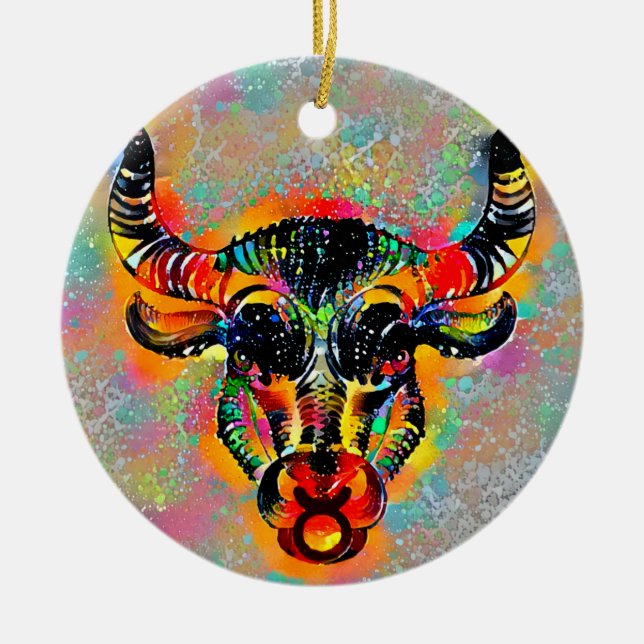 Taurus Tijuana Ceramic Ornament (Front)