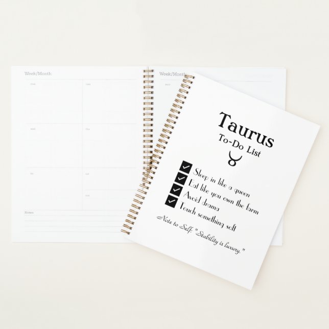 Taurus– To-Do List Planner (Display)