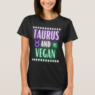 Taurus & Vegan Neon Letters T-Shirt