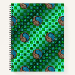 Taurus & Water Dog Spiral Notebook