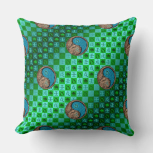 Taurus & Water Dog Throw Pillow