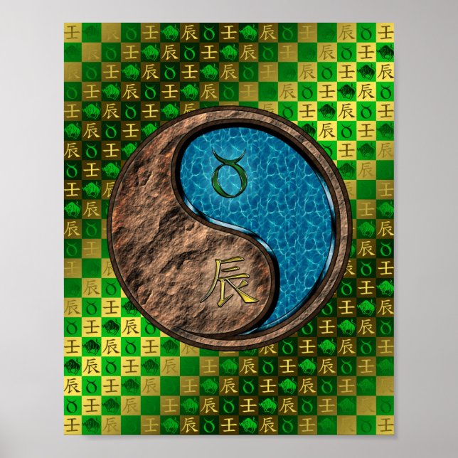 Taurus & Water Dragon Poster (Front)