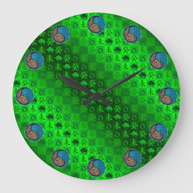 Taurus & Water Goat Large Clock (Front)