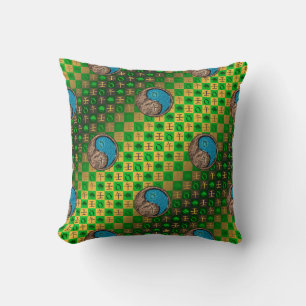 Taurus & Water Horse Throw Pillow