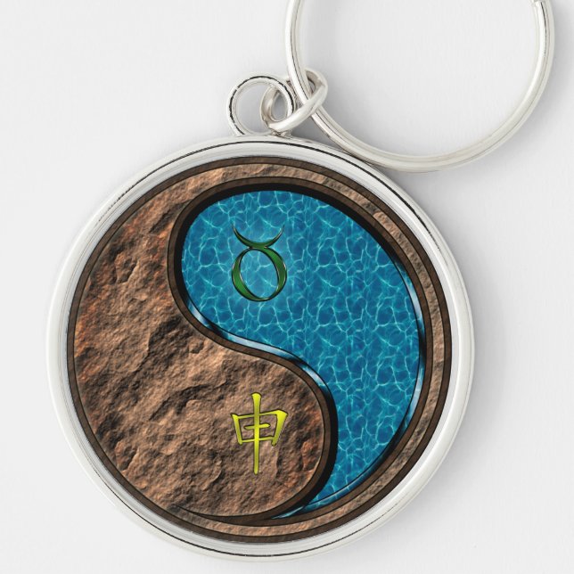 Taurus & Water Monkey Keychain (Front)