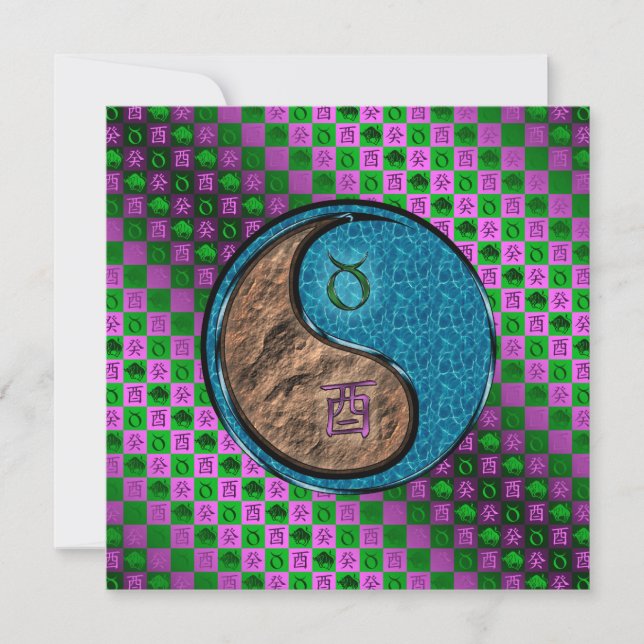 Taurus & Water Rooster Card (Front)