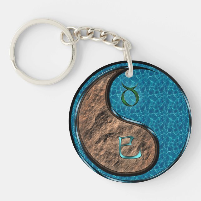 Taurus & Water Snake Keychain (Front)