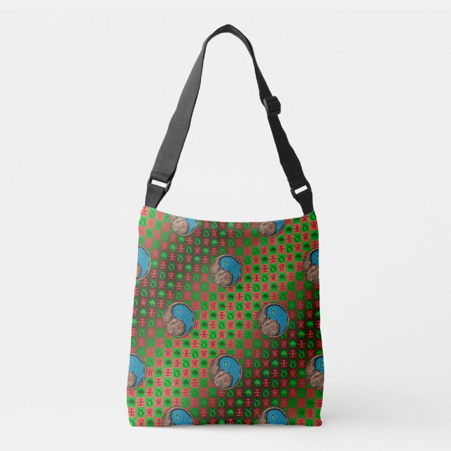 Taurus & Water Tiger Crossbody Bag (Front)