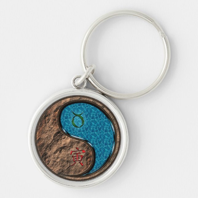Taurus & Water Tiger Keychain (Front)