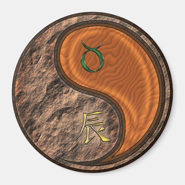 Taurus & Wood Dragon Magnet (Front)