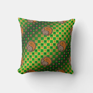 Taurus & Wood Horse Throw Pillow