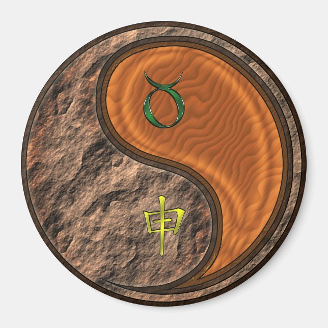 Taurus & Wood Monkey Magnet (Front)